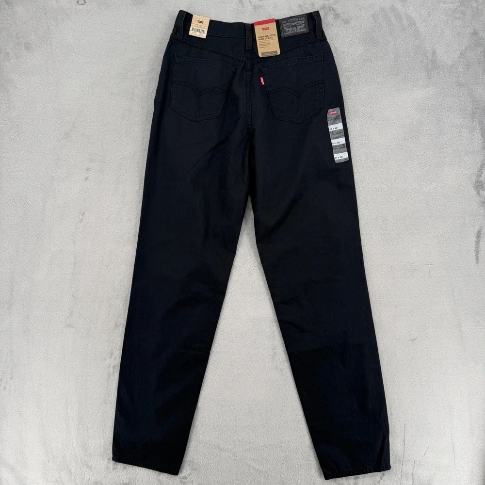 Levis 80s Mom Lightweight Jeans Womens W 27 L 30 High Rise Tapered Leg Black